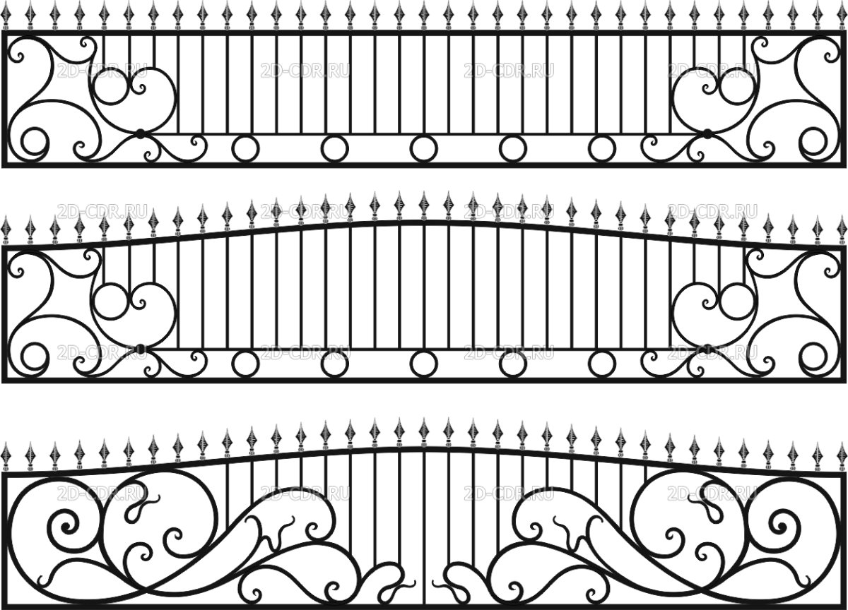 Узоры для ограждений из металла