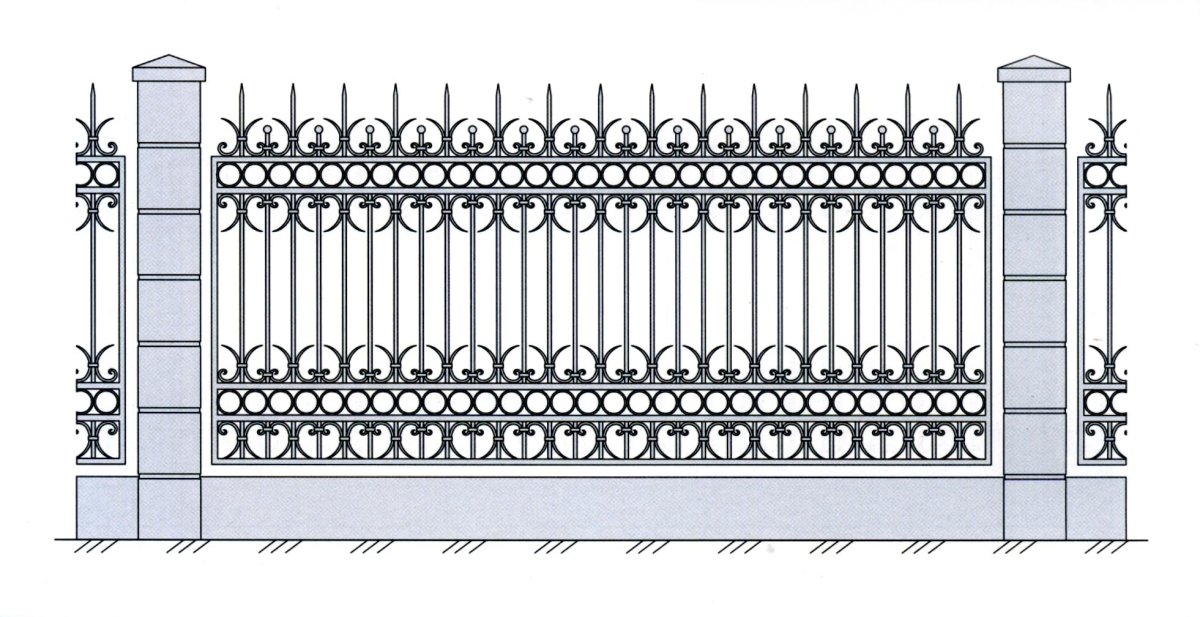 Забор ажурный металлический