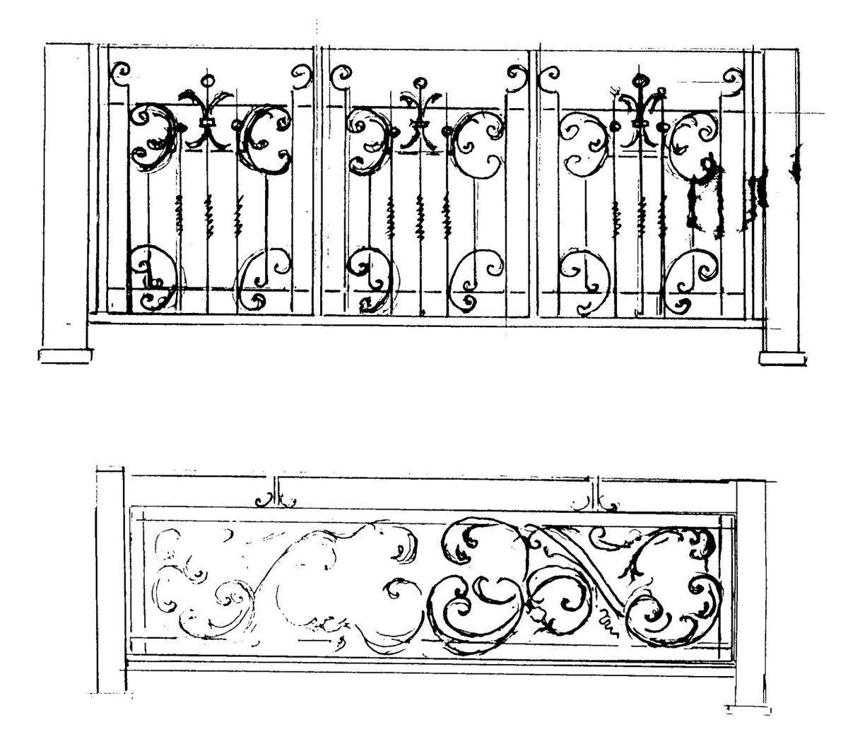 Эскизы кованых ограждений