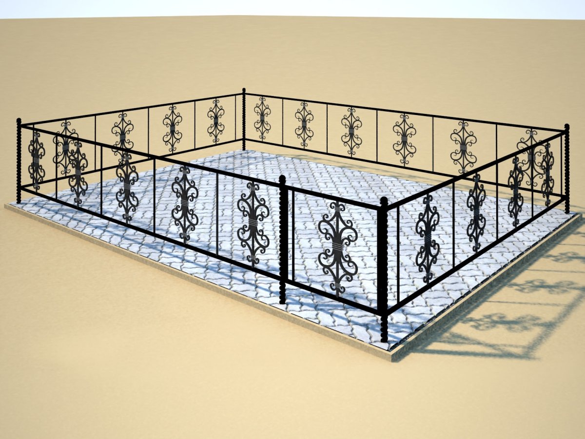 Оградки холодная ковка на кладбище 2.5 на 3 метра в Астрахани