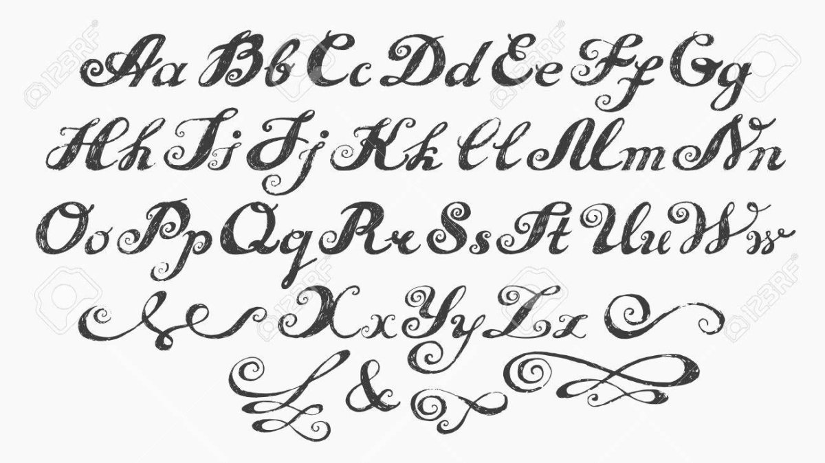 Красивый английский прописной шрифт простой