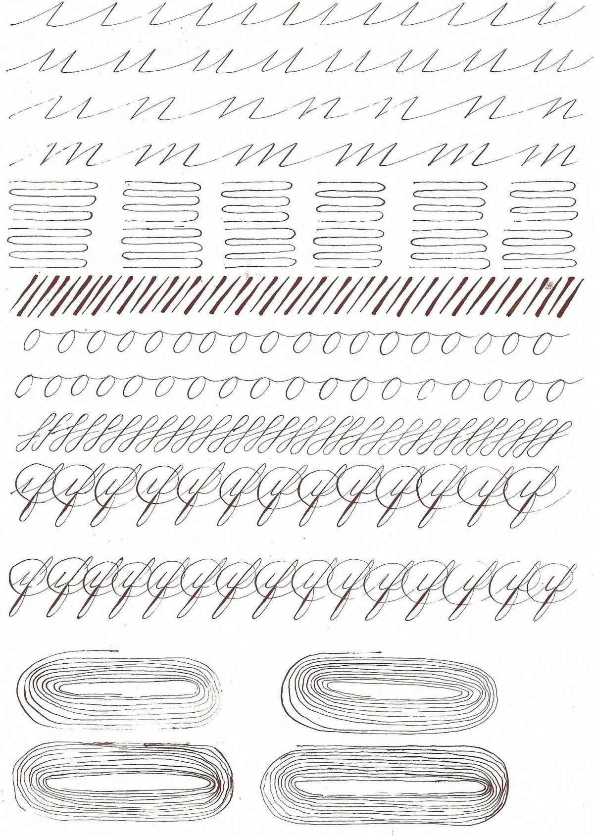 Каллиграфия для начинающих упражнения для детей прописи