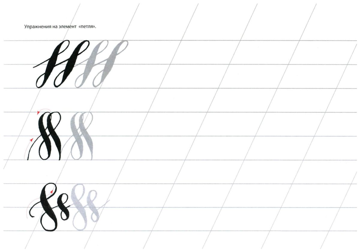 Каллиграфия копперплейт прописи