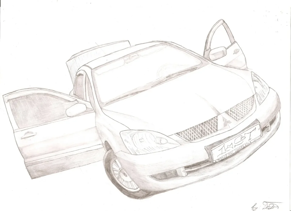 Раскраска Мицубиси Лансер 9