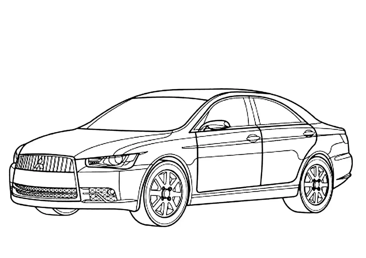 Раскраска машины Митсубиси л200