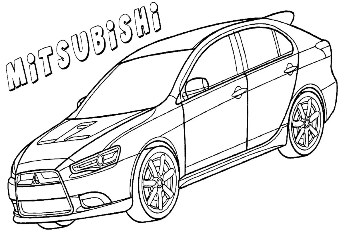 Раскраска машины Митсубиси Аутлендер
