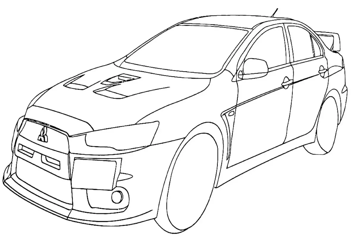 Раскраска машины Митсубиси л200