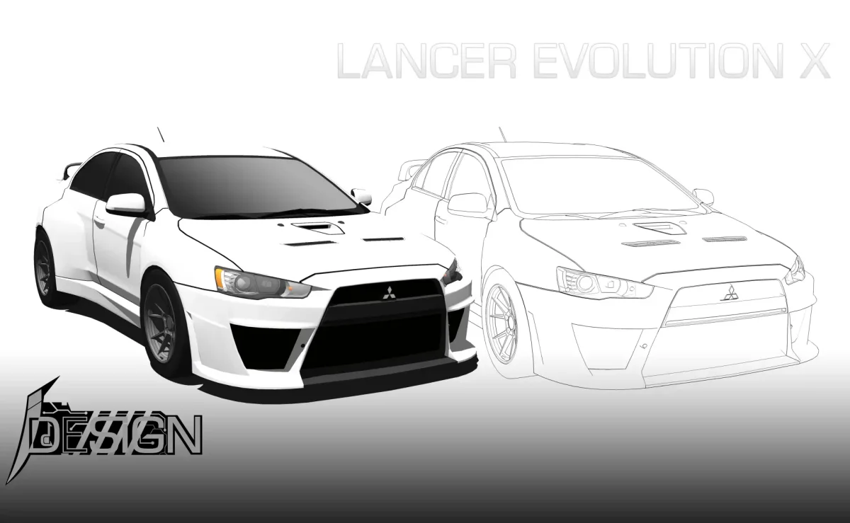 Mitsubishi EVO 10 Blueprint