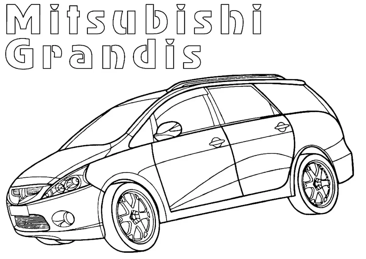 Раскраска Митсубиси Аутлендер