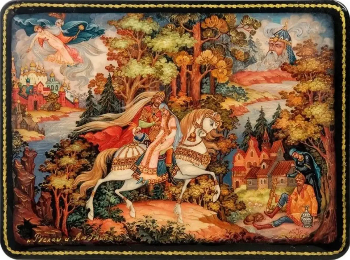 Лаковая шкатулка Холуй