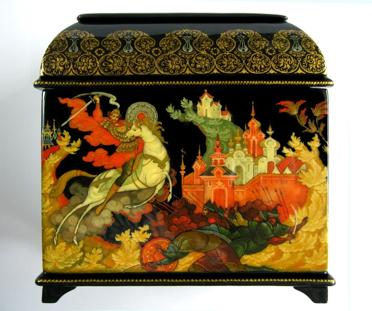 Шкатулка Палех Руслан и Людмила