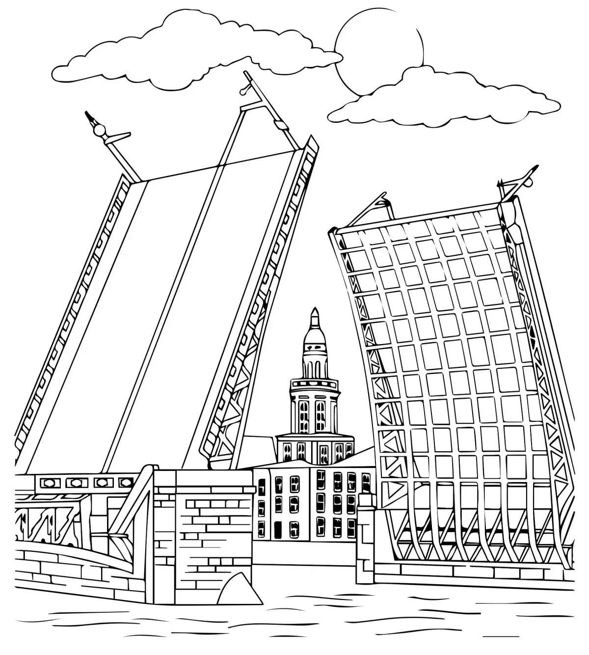 Раскраска "Санкт-Петербург"