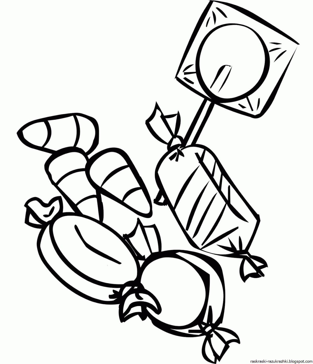 Раскраска сладости много