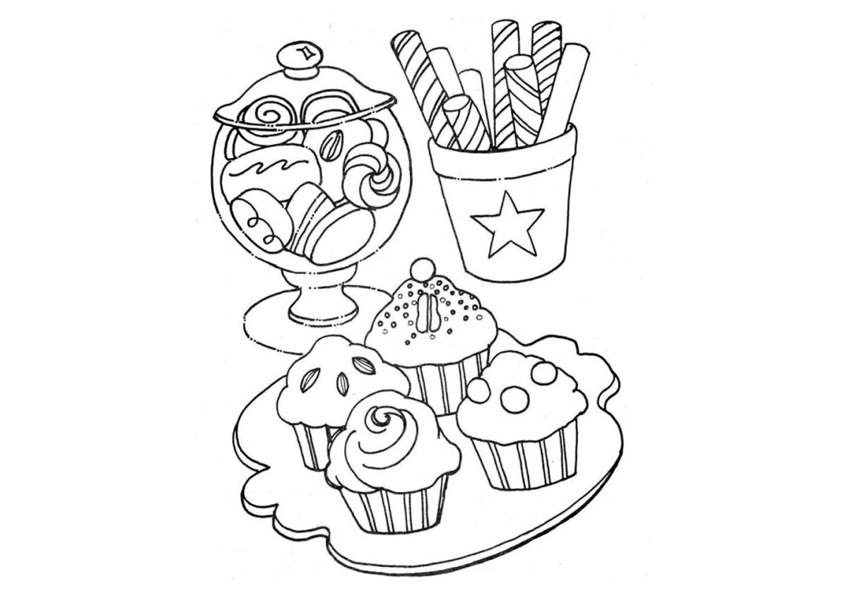 Раскраска мороженое