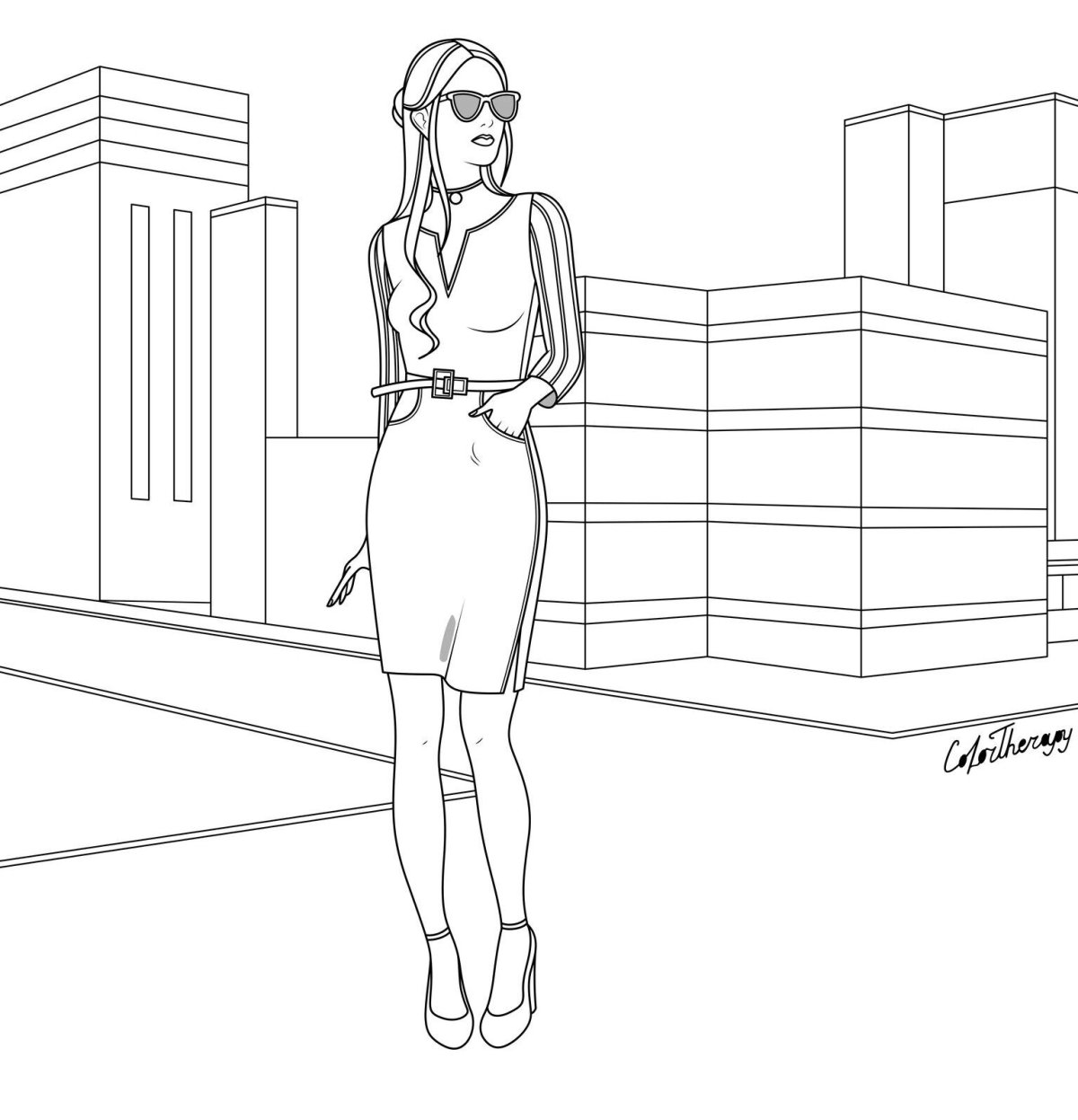 Раскраска дом Барби