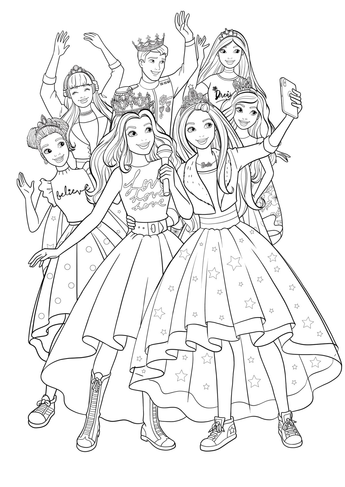 Домик Барби раскраска