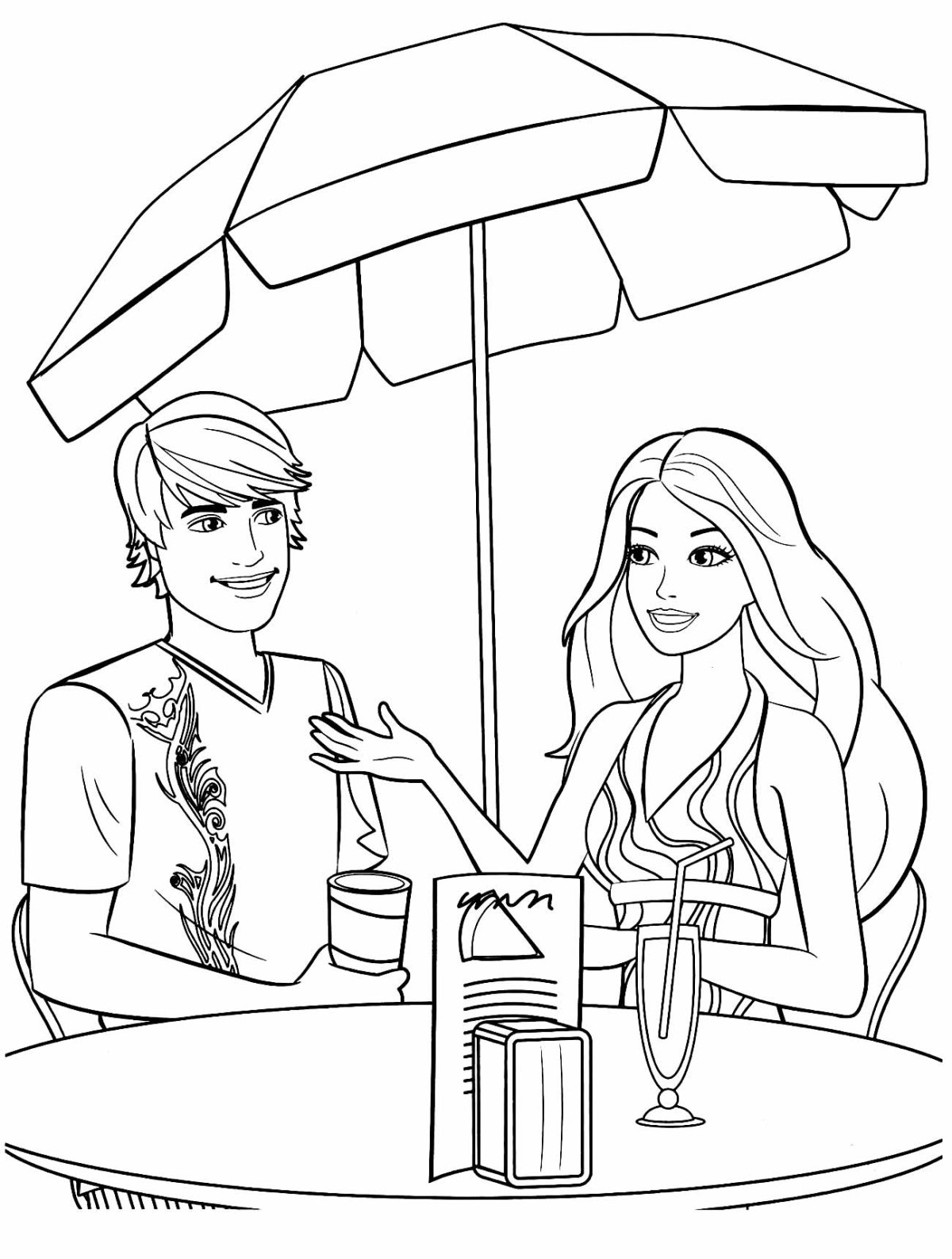 Раскраска. Барби