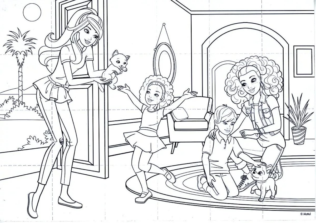 Барби Робертс раскраска