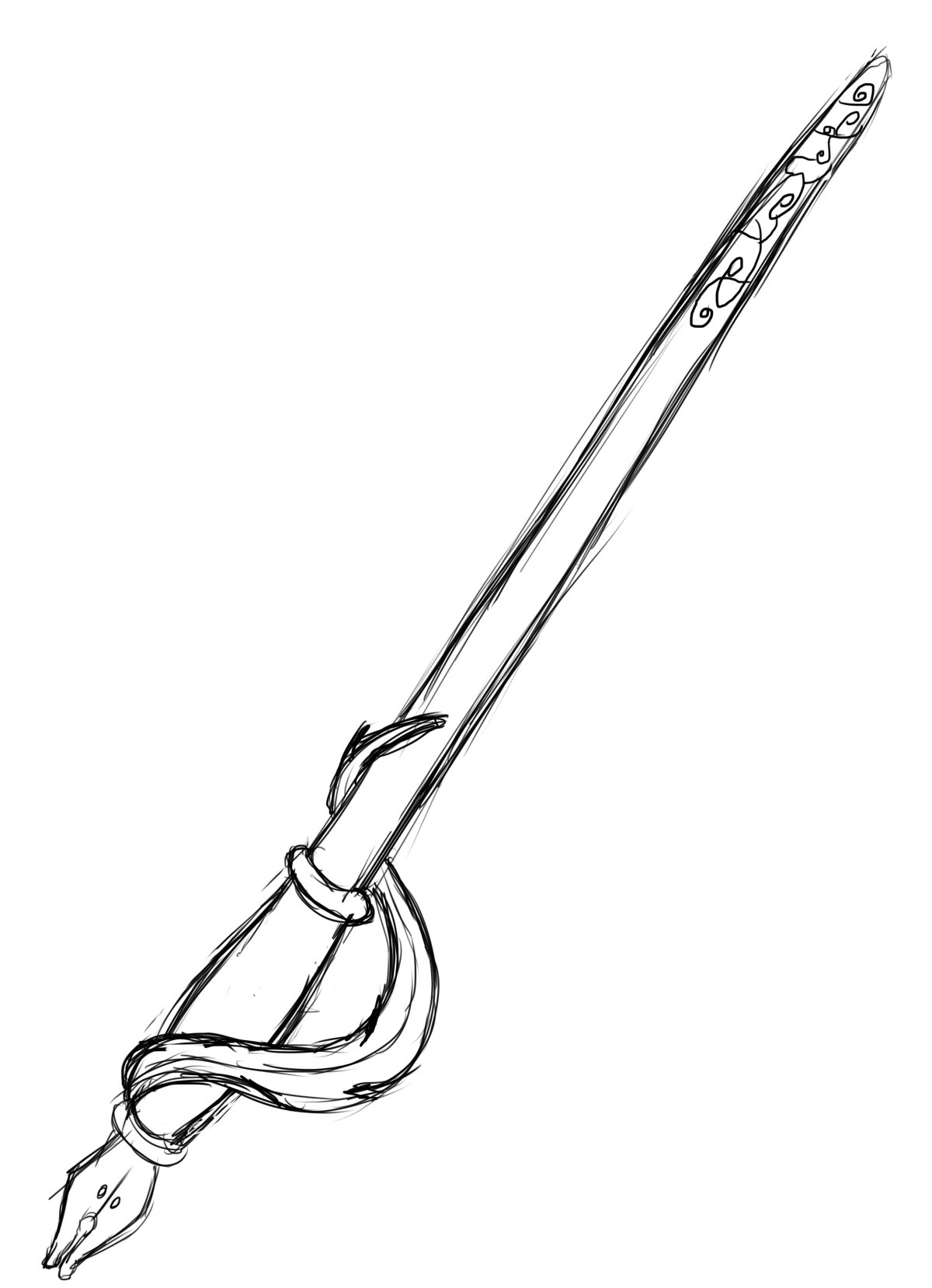 Волшебная палочка из Гарри Поттера рисунок