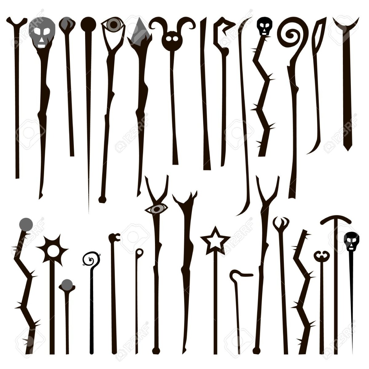 Силуэт магического посоха