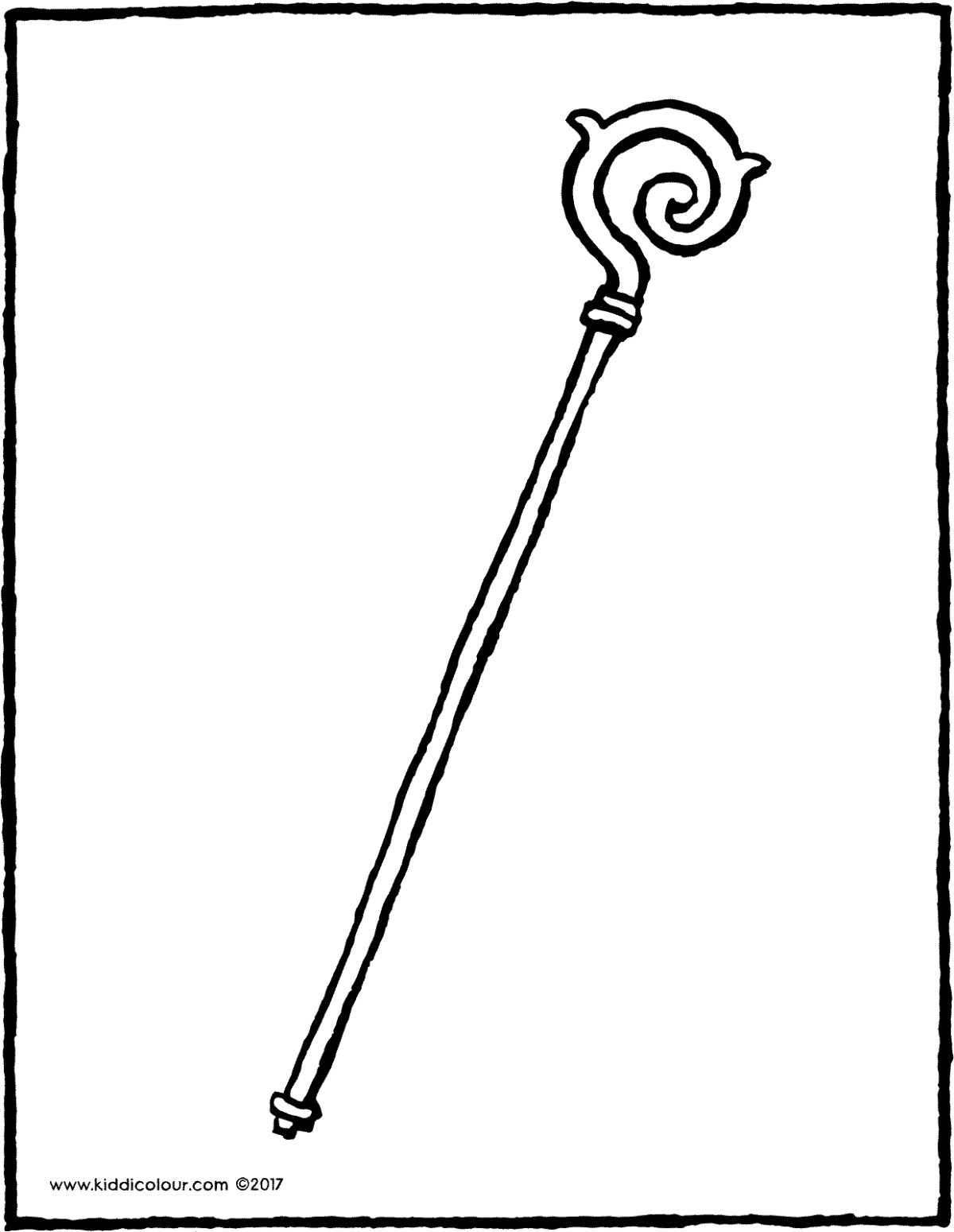 Посох черно белый