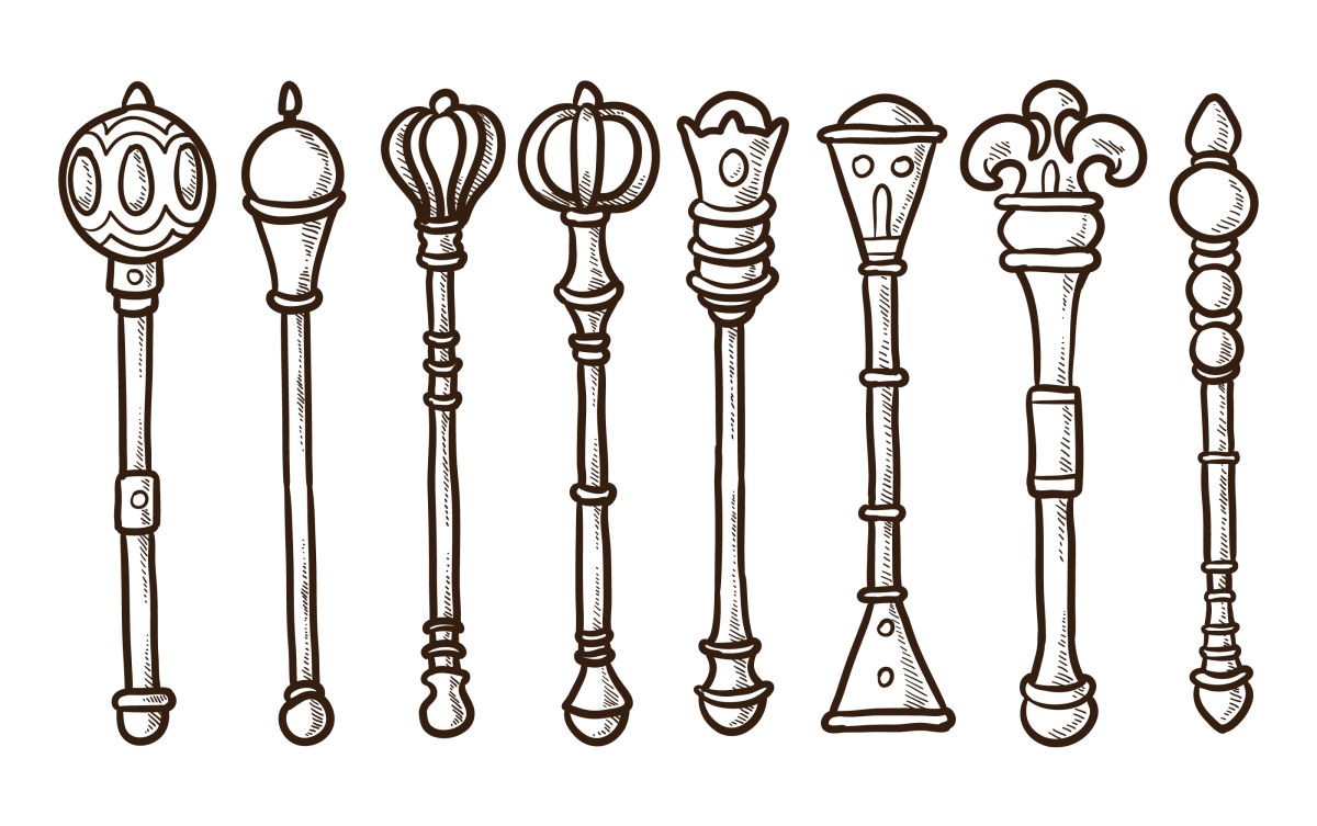 Скипетр трафарет