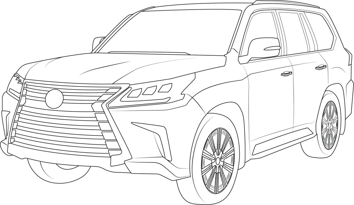 Раскраска Lexus lx570