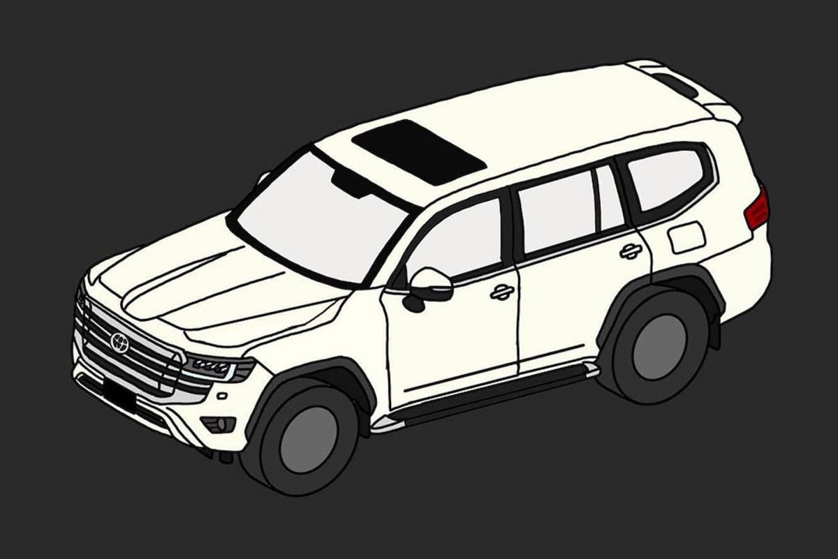 Toyota Land Cruiser 300 чертеж