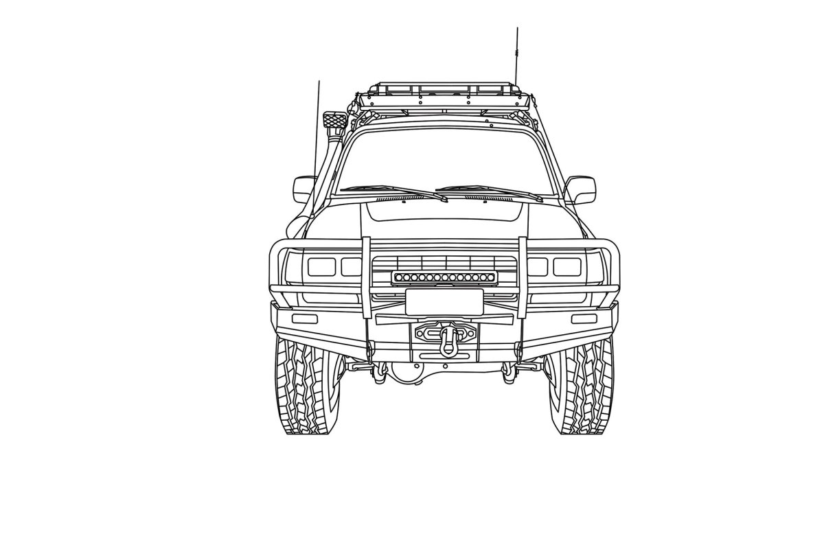 Toyota Land Cruiser 80 чертеж