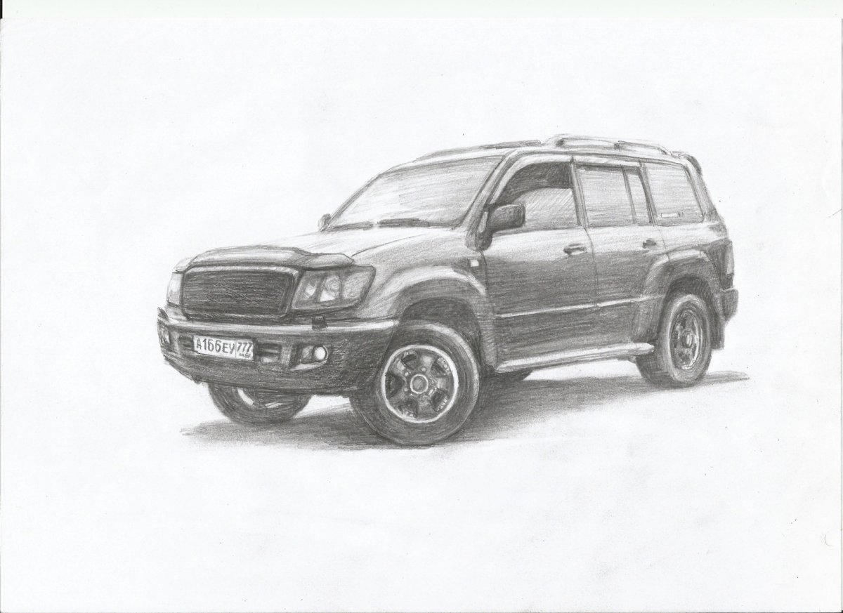 Тойота ленд Крузер 100 рисунок