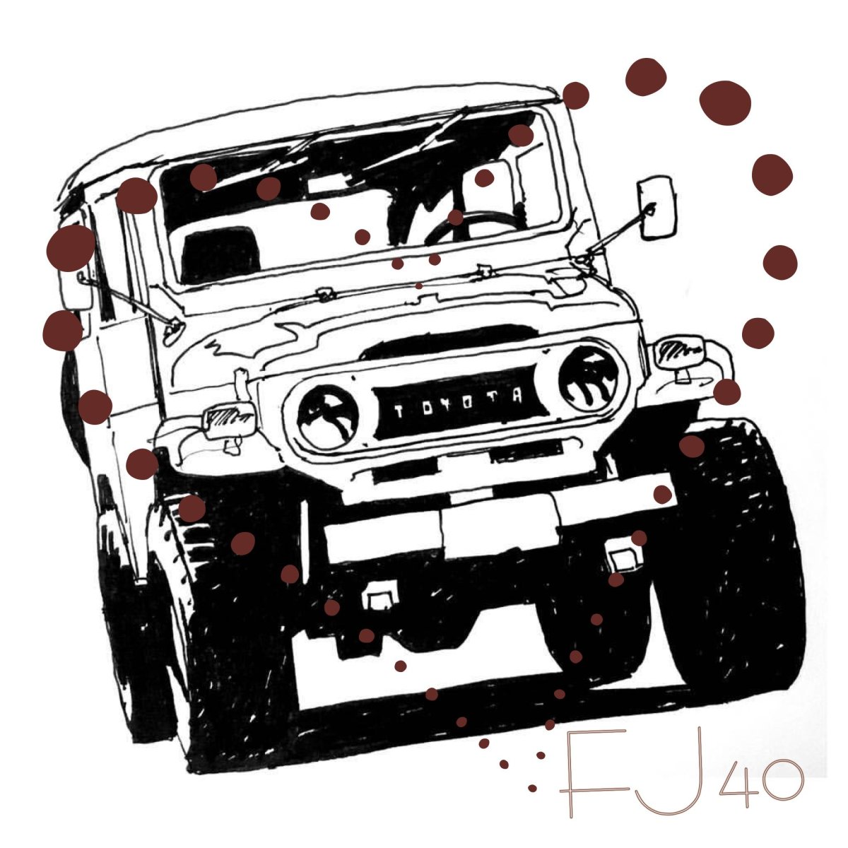 Машины скетчи Тойота Ланд Крузер