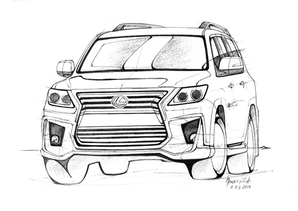 Чертёж Лексус ЛХ 570
