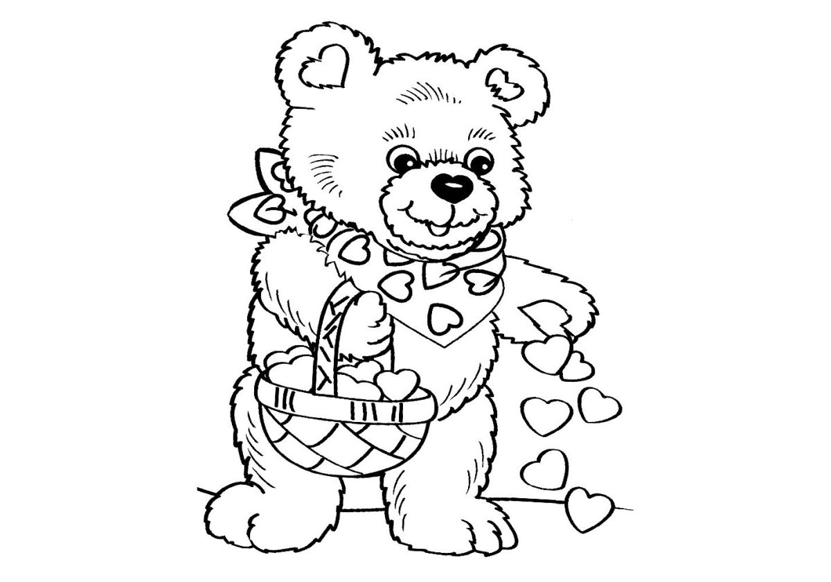 Раскраска мармеладный мишка