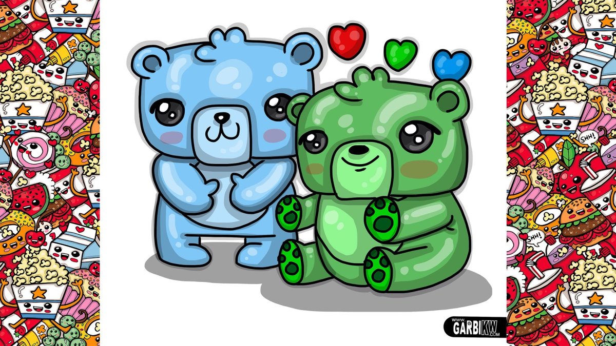 Мармеладный мишка рисунок