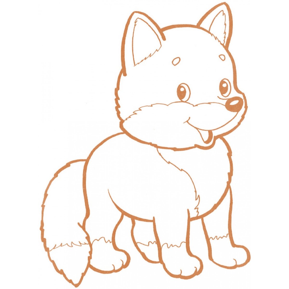 Лисичка раскраска для детей 4-5 лет