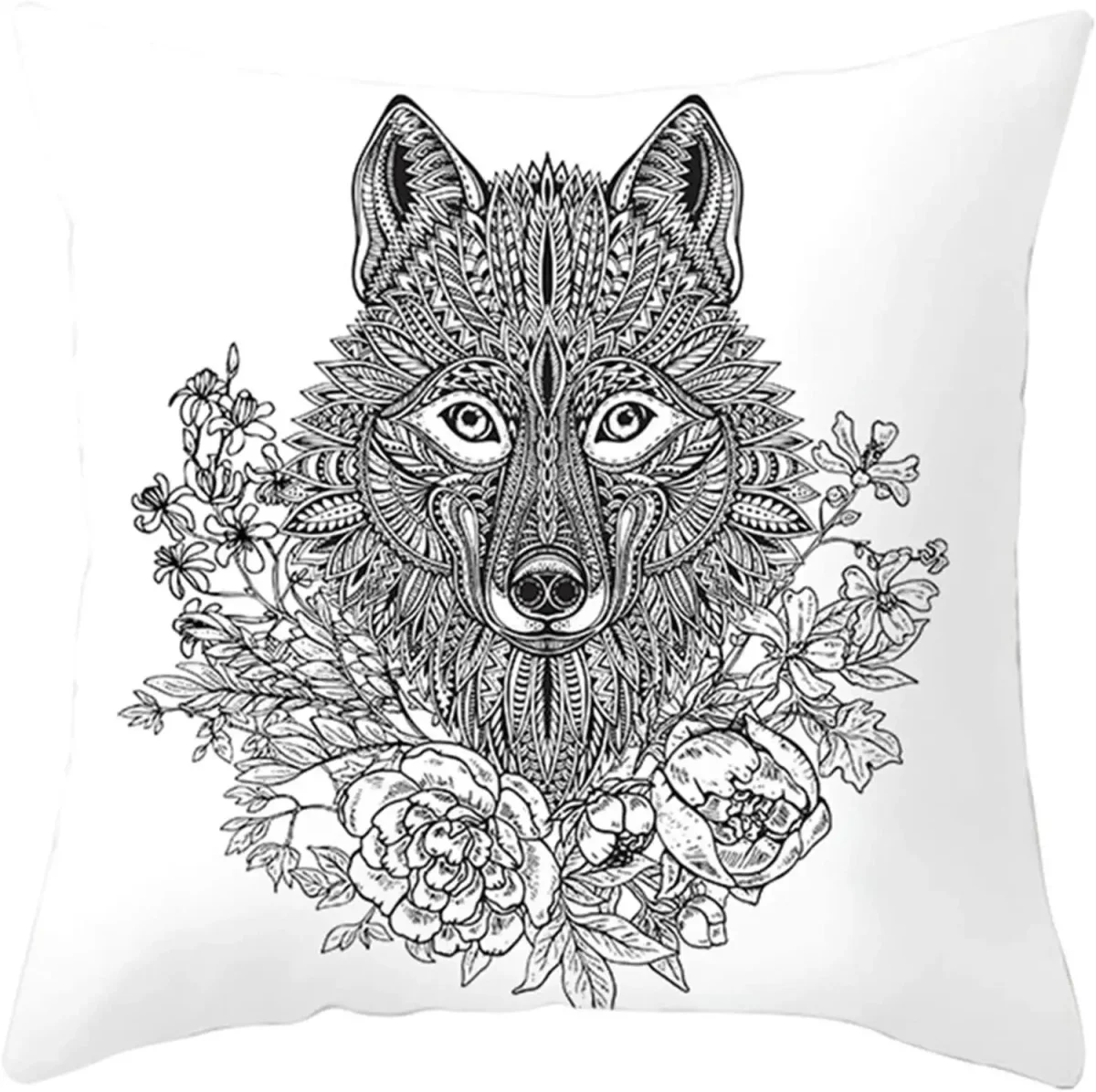 Раскраскаантистрес волк сложные