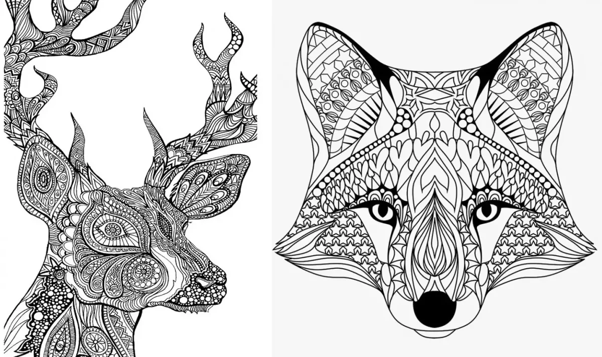 Раскраска антистресс медведь