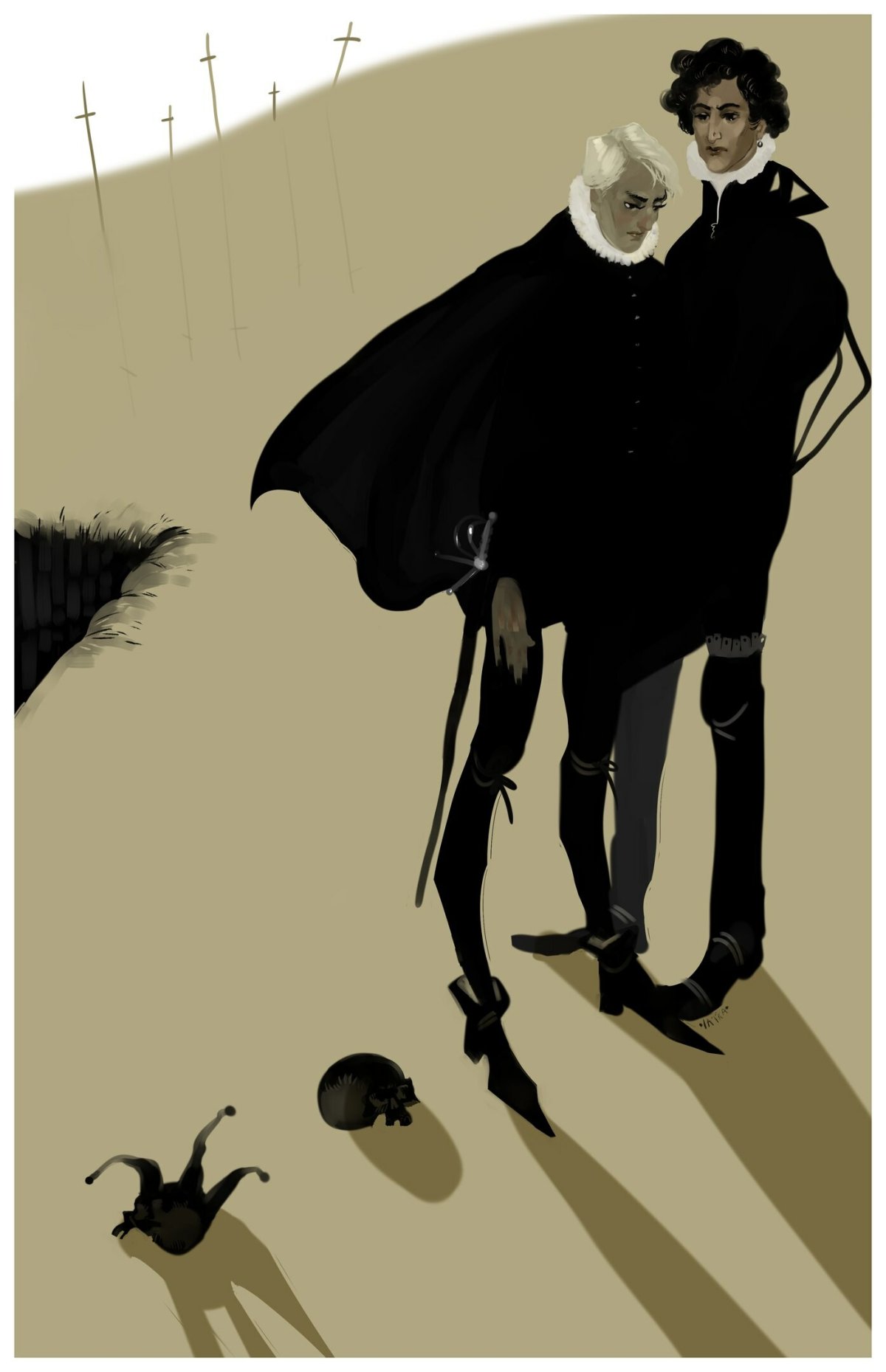 Гамлет и Горацио арт