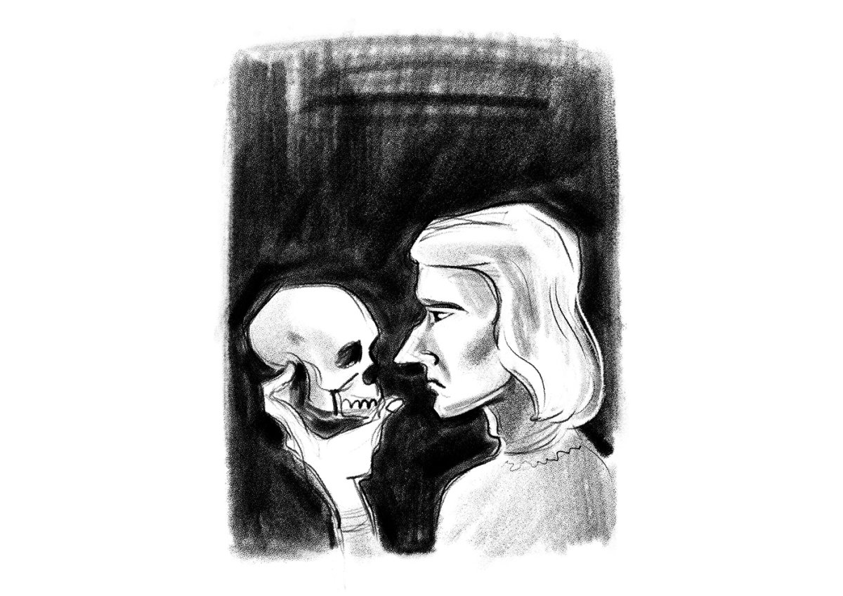 Гамлет Уильям Шекспир иллюстрации с черепом