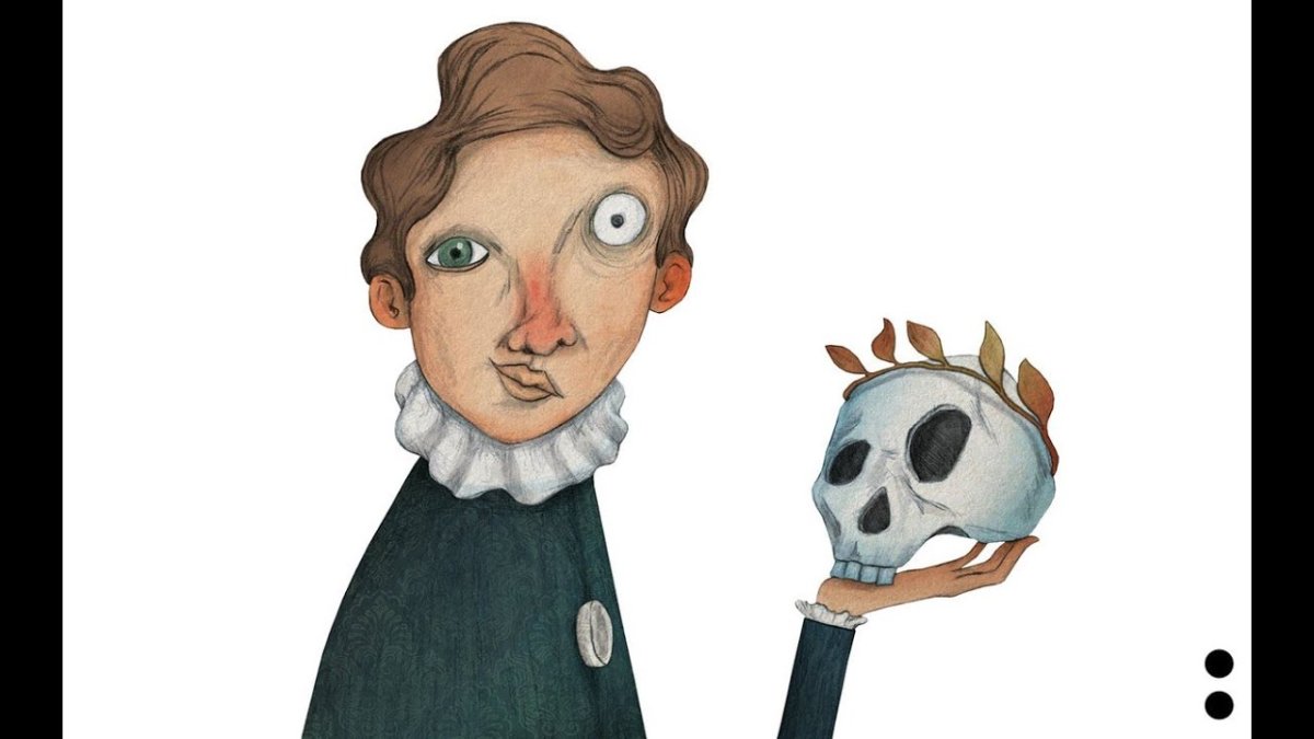 Гамлет с черепом иллюстрации