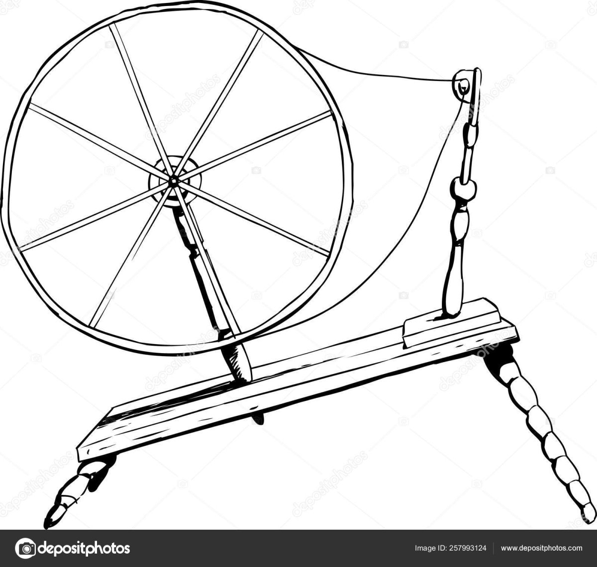 Фото старой прялки