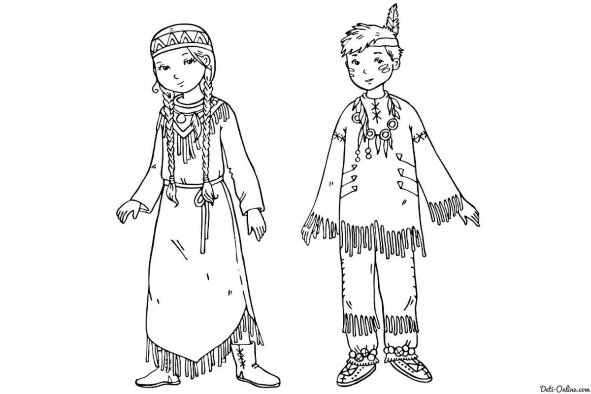 Кыргызская Национальная одежда вектор