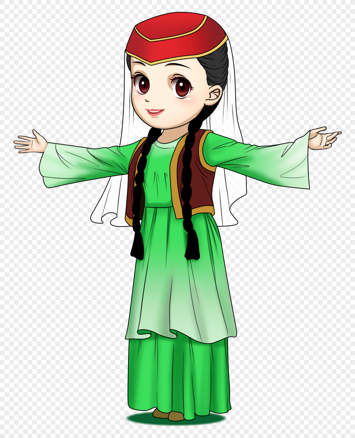 Эскиз древнего китайского костюма