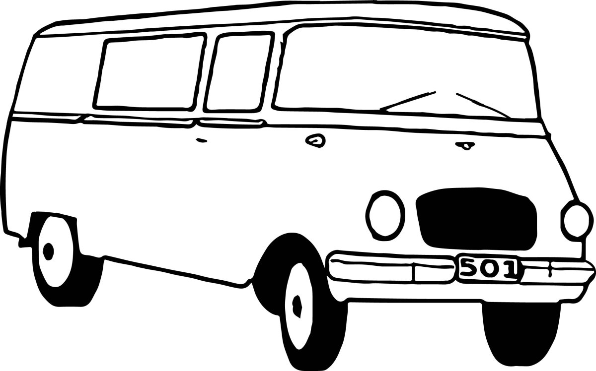 Раскраска микроавтобус