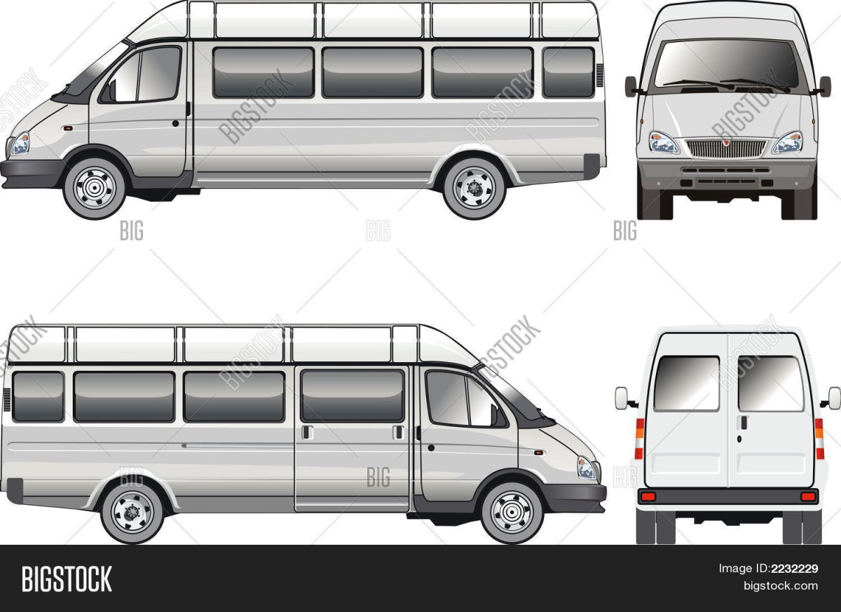 Газель пассажирская из бумаги