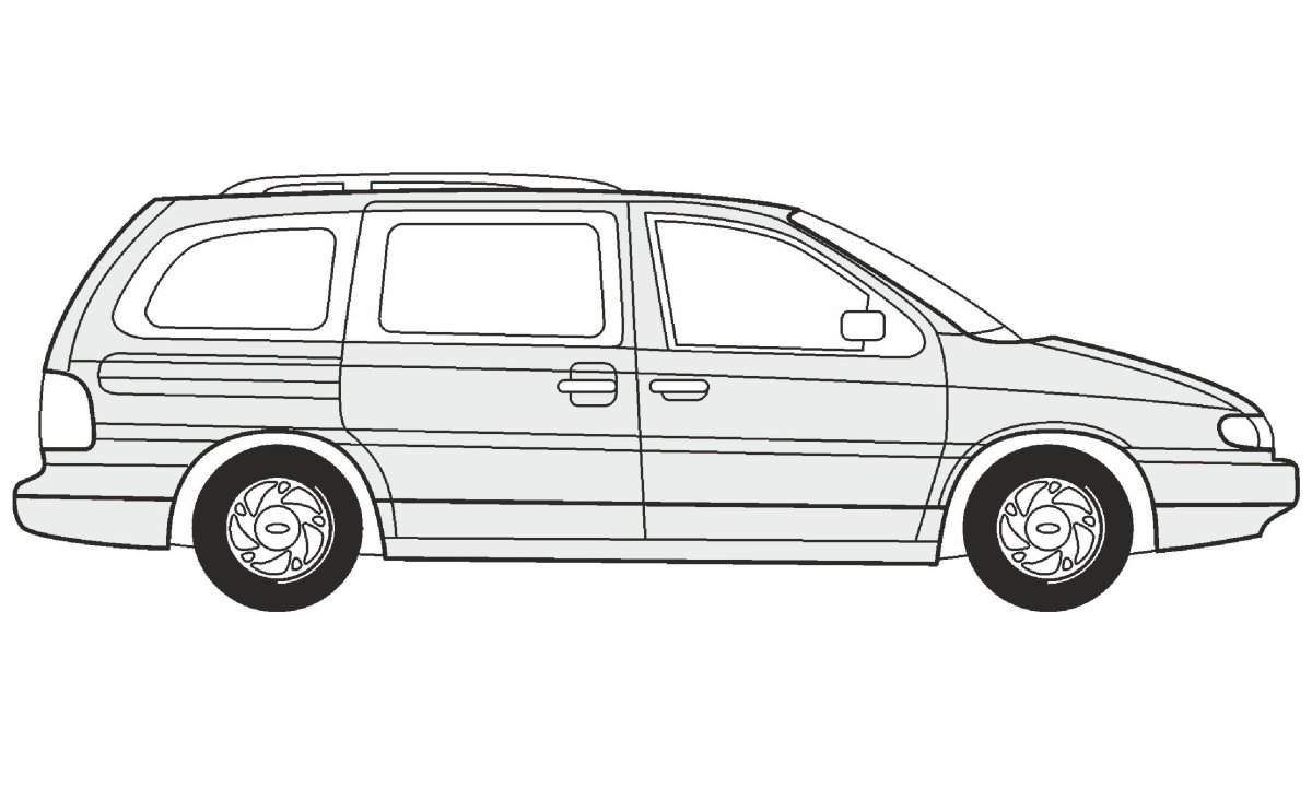 Срисовывать минивэн