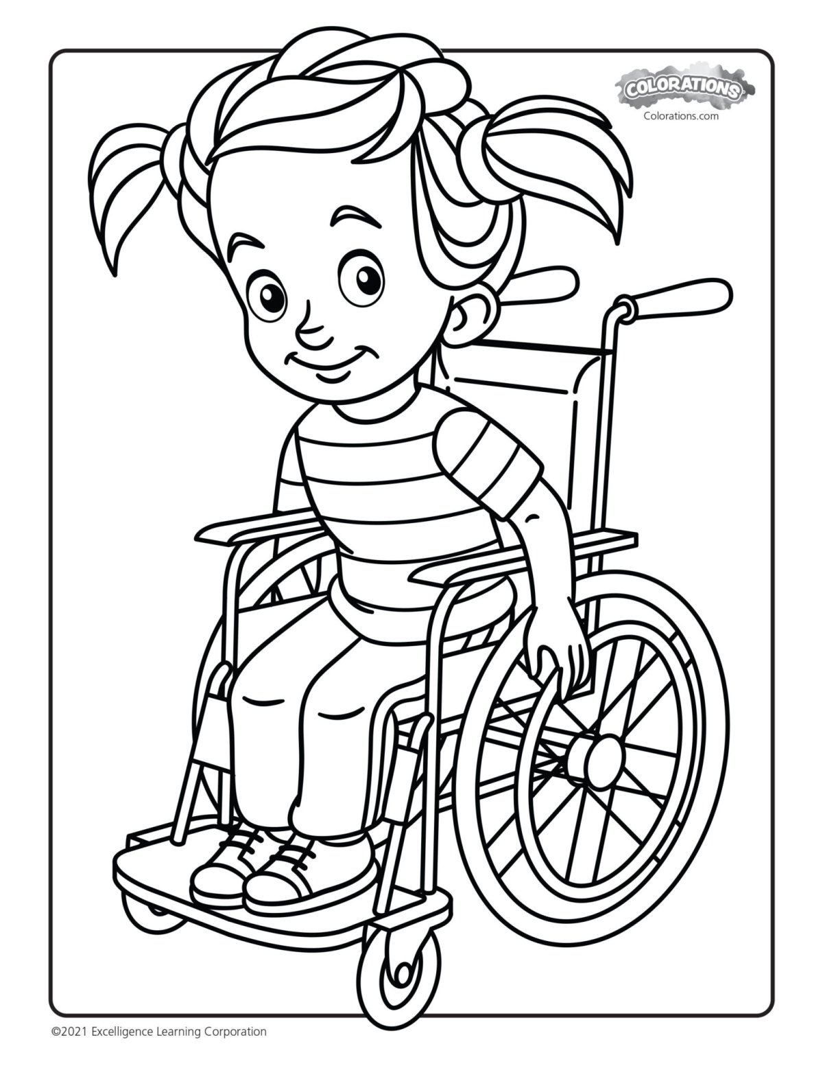 Дети инвалиды раскраска