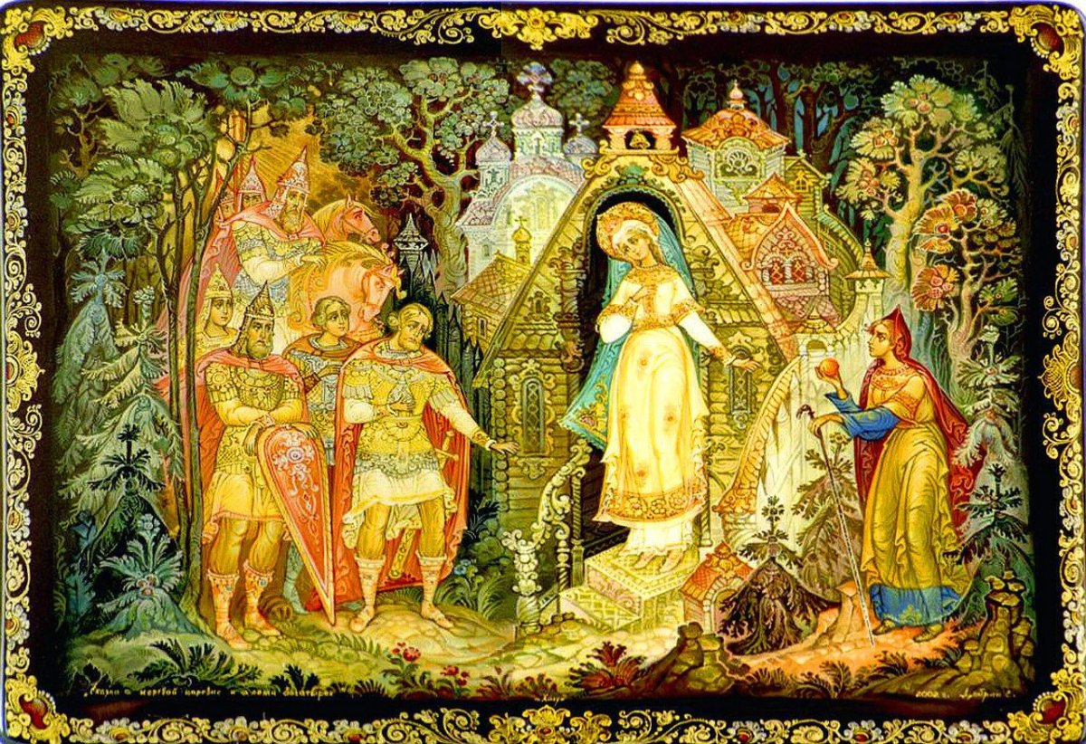 Пушкин сказка о царе Салтане Палех