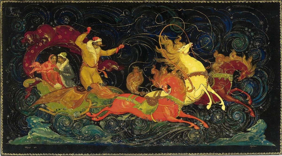 Рождество праздник Палехская миниатюра