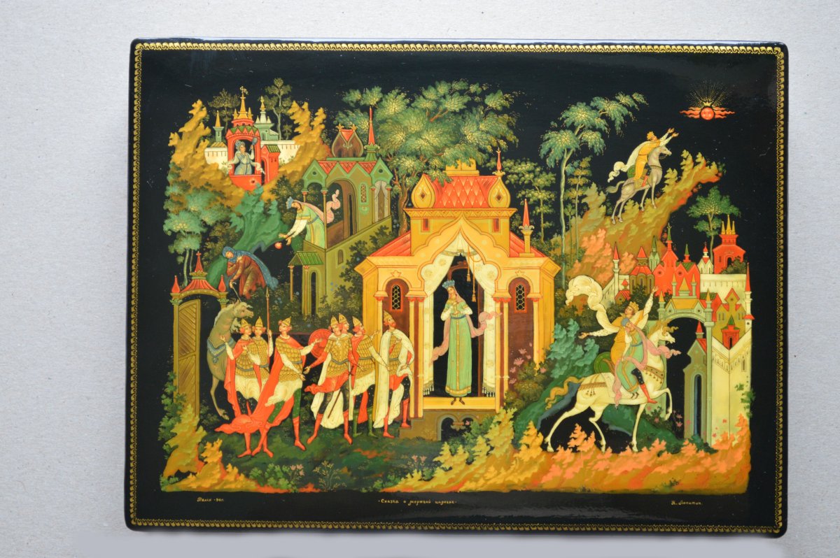 Палехская миниатюра сказки Пушкина